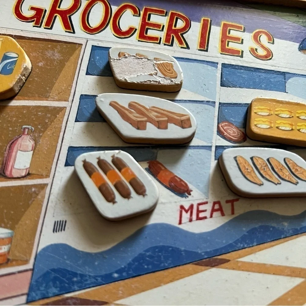 MELISSA & DOUG Magnetic Activity Board Grocery Store Wood Quiet Play *Incomplete